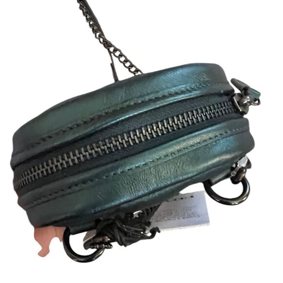 COACH TALL CAMERA CROSSBODY BAG METALLIC GREEN NWT - Picture 3 of 10